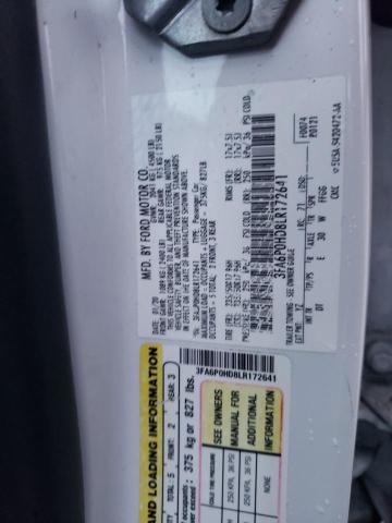 Photo 10 from auction – 2020 FORD FUSION SE with VIN 3FA6P0HD8LR172641