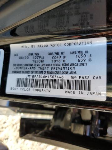 Photo 10 from auction – 2021 MAZDA 3 SELECT with VIN JM1BPABL6M1303446