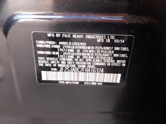 Photo 10 from auction – 2015 SUBARU FORESTER 2 with VIN JF2SJABC2FH416324