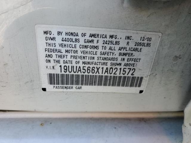 Photo 10 from auction – 2001 ACURA 3.2TL with VIN 19UUA566X1A021572