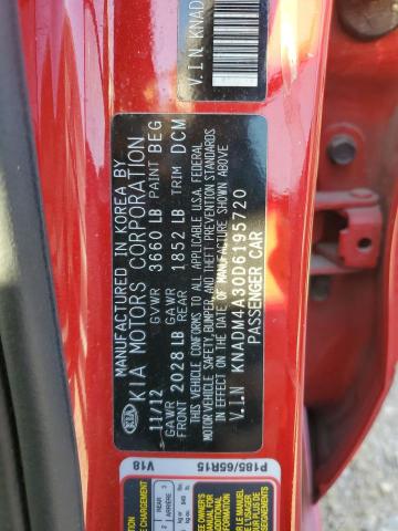 Photo 10 from auction – 2013 KIA RIO LX with VIN KNADM4A30D6195720