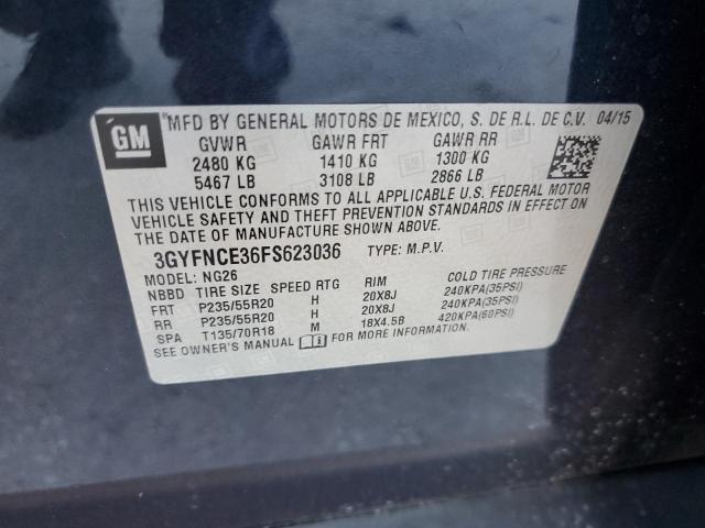 Photo 10 from auction – 2015 CADILLAC SRX PERFOR with VIN 3GYFNCE36FS623036