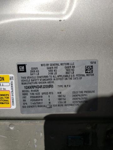 Photo 10 from auction – 2015 GMC ACADIA SLE with VIN 1GKKRPKD4FJ209093