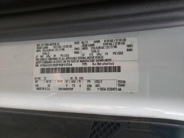 Photo 10 from auction – 2015 FORD TRANSIT T- with VIN 1FBAX2CM2FKB13704