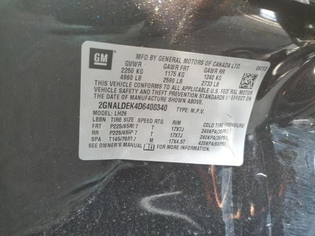 Foto 10 de la subasta – 2013 CHEVROLET EQUINOX LT con VIN 2GNALDEK4D6400340
