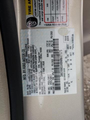 Photo 10 from auction – 2010 MERCURY MILAN PREM with VIN 3MEHM0JA8AR617175