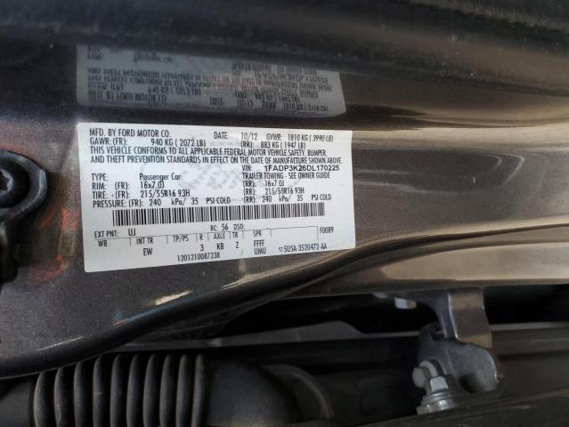 Photo 10 from auction – 2013 FORD FOCUS SE with VIN 1FADP3K26DL170225