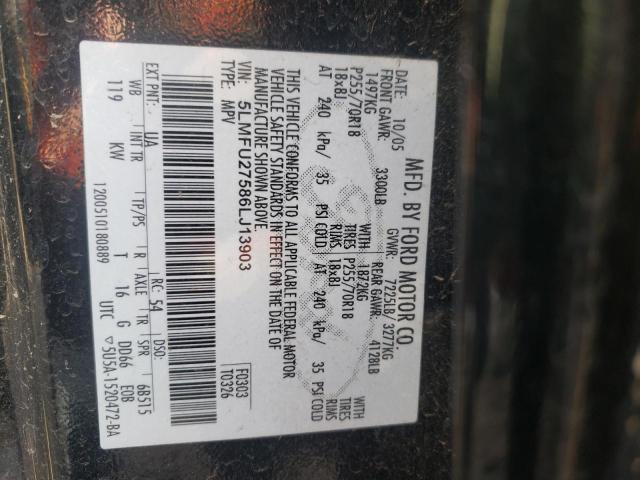 Photo 10 from auction – 2006 LINCOLN NAVIGATOR with VIN 5LMFU27586LJ13903