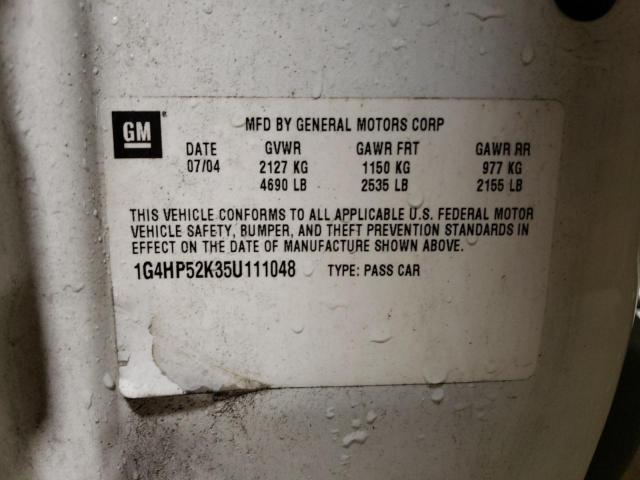 Photo 10 from auction – 2005 BUICK LESABRE CU with VIN 1G4HP52K35U111048