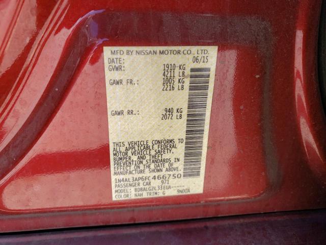 Photo 10 from auction – 2015 NISSAN ALTIMA 2.5 with VIN 1N4AL3AP6FC466750