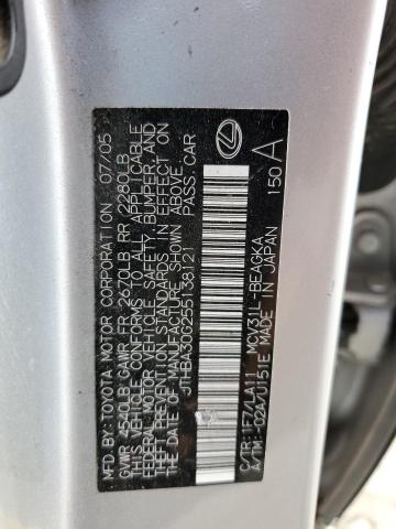 Photo 10 from auction – 2005 LEXUS ES 330 with VIN JTHBA30G255138121