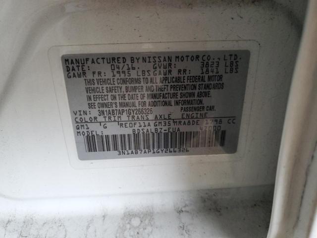 Photo 10 from auction – 2016 NISSAN SENTRA S with VIN 3N1AB7AP1GY266326