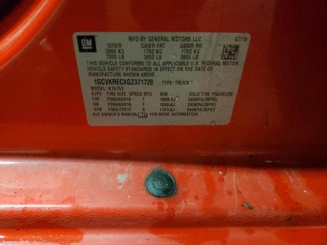 Photo 10 from auction – 2016 CHEVROLET SILVERADO with VIN 1GCVKRECXGZ371728