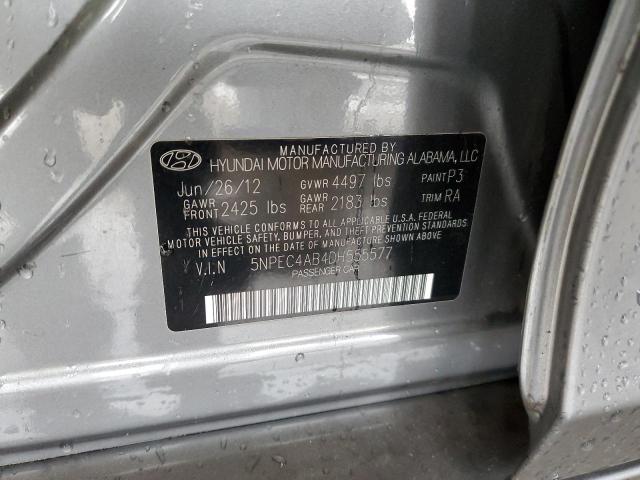Photo 10 from auction – 2013 HYUNDAI SONATA SE with VIN 5NPEC4AB4DH555577