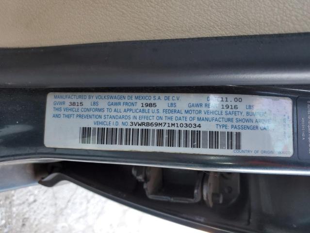 Photo 10 from auction – 2001 VOLKSWAGEN JETTA GL with VIN 3VWRB69M71M103034