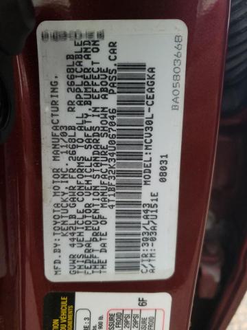 Photo 10 from auction – 2004 TOYOTA CAMRY LE with VIN 4T1BF32K34U067046
