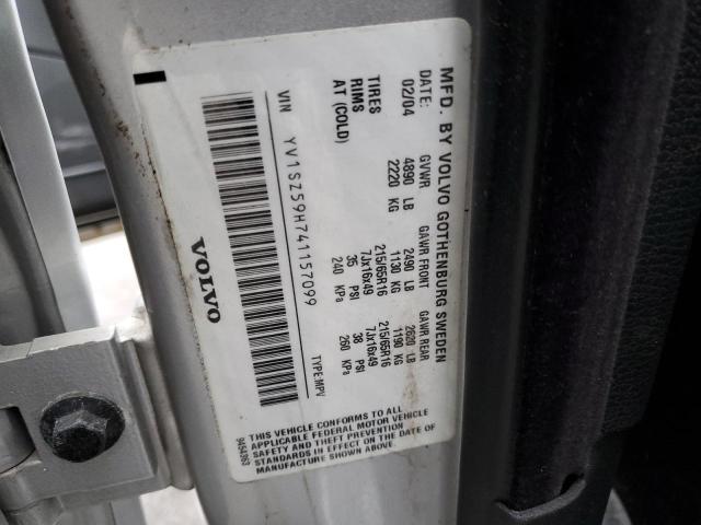Photo 10 from auction – 2004 VOLVO XC70 with VIN YV1SZ59H741157099