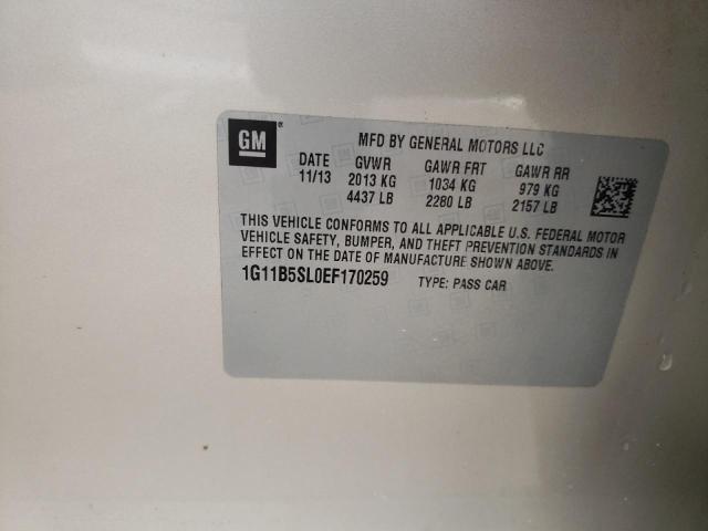 Photo 10 from auction – 2014 CHEVROLET MALIBU LS with VIN 1G11B5SL0EF170259