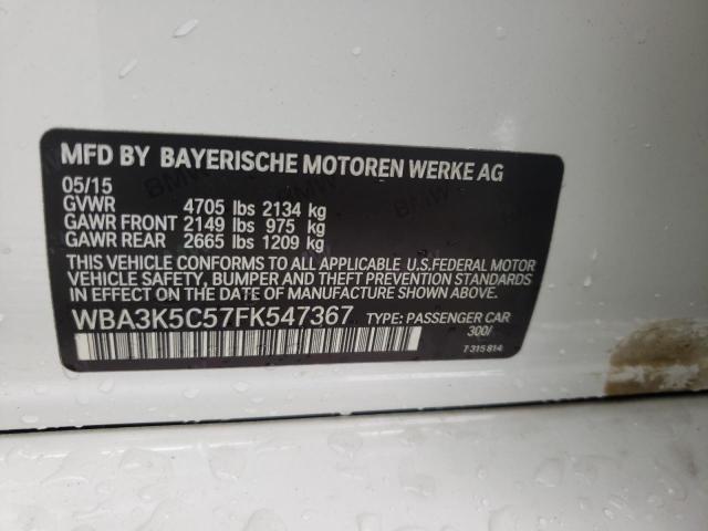 Photo 10 from auction – 2015 BMW 328 D XDRI with VIN WBA3K5C57FK547367