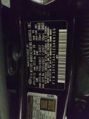 Photo 10 from auction – 2014 KIA SORENTO LX with VIN 5XYKT4A61EG464166
