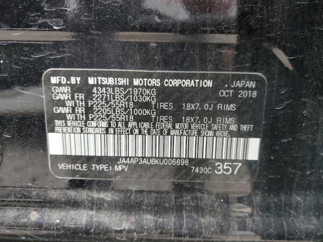 Photo 10 from auction – 2019 MITSUBISHI OUTLANDER with VIN JA4AP3AU6KU006698