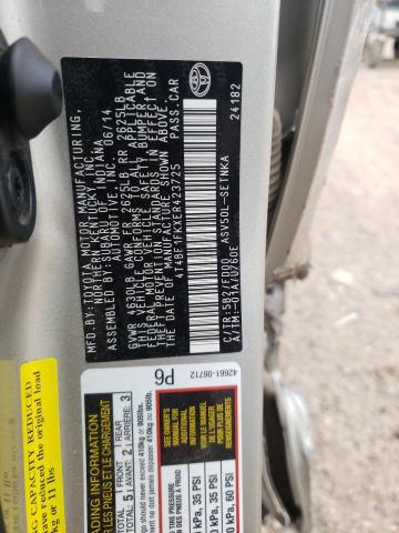 Photo 10 from auction – 2014 TOYOTA CAMRY L with VIN 4T4BF1FKXER423725