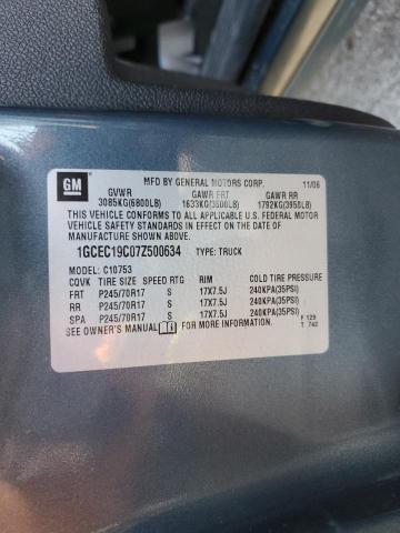 Photo 10 from auction – 2007 CHEVROLET SILVERADO with VIN 1GCEC19C07Z500634