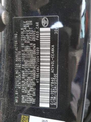 Photo 10 from auction – 2007 TOYOTA CAMRY CE with VIN 4T1BE46K77U041699