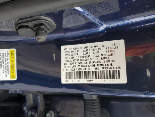 Photo 10 from auction – 2016 ACURA TLX with VIN 19UUB1F32GA014748