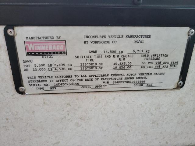 Photo 10 from auction – 2002 WINNEBAGO SIGHTSEER with VIN 5B4KP57GX13335566