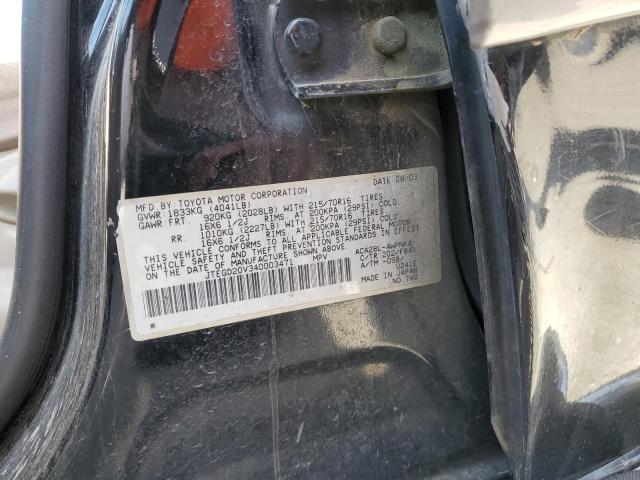 Zdjęcie 10 z aukcji – 2004 TOYOTA RAV4 z VIN JTEGD20V340003471