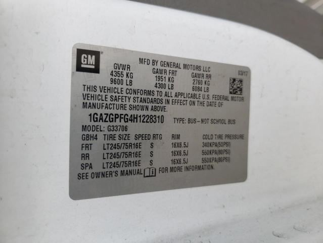 Photo 10 from auction – 2017 CHEVROLET EXPRESS G3 with VIN 1GAZGPFG4H1228310