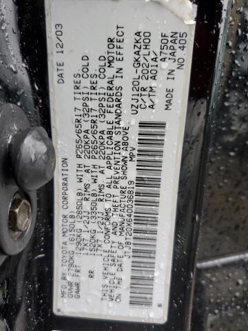 Photo 10 from auction – 2004 LEXUS GX 470 with VIN JTJBT20X640036819