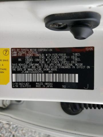 Photo 10 from auction – 2006 LEXUS RX 400 with VIN JTJGW31U360002976