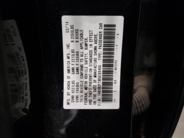 Photo 10 from auction – 2014 HONDA ACCORD EX with VIN 1HGCR2F78EA189468