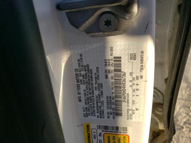 Photo 10 from auction – 2017 FORD FUSION SE with VIN 3FA6P0HD4HR367367