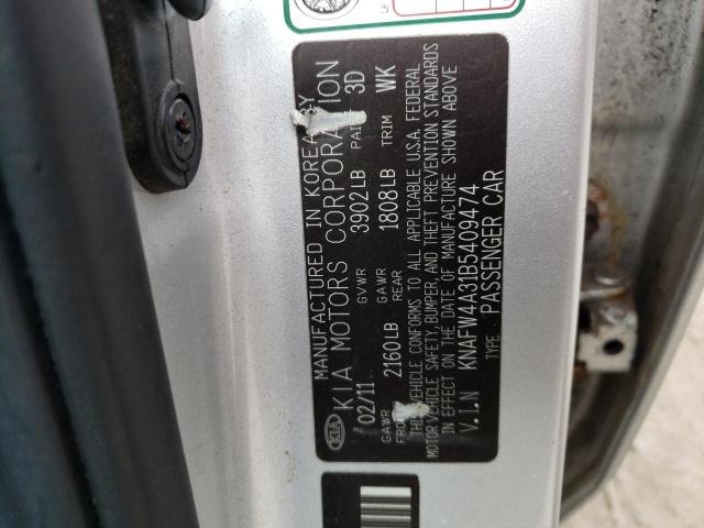 Photo 10 from auction – 2011 KIA FORTE SX with VIN KNAFW4A31B5409474