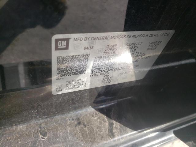 Photo 10 from auction – 2018 CHEVROLET SILVERADO with VIN 3GCPCREC1JG365460