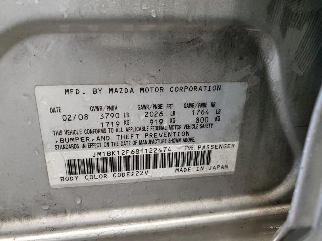 Photo 10 from auction – 2008 MAZDA 3 I with VIN JM1BK12F681122474