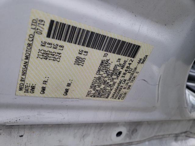 Photo 10 from auction – 2019 NISSAN MAXIMA S with VIN 1N4AA6AV6KC384842