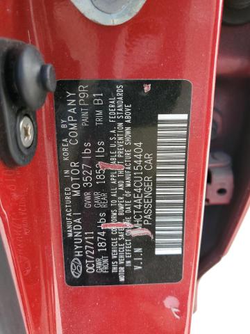 Photo 10 from auction – 2012 HYUNDAI ACCENT GLS with VIN KMHCT4AE4CU154404