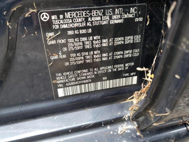 Photo 10 from auction – 2000 MERCEDES-BENZ ML 320 with VIN 4JGAB54EXYA168876