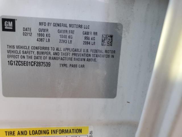 Photo 10 from auction – 2012 CHEVROLET MALIBU 1LT with VIN 1G1ZC5E01CF287539