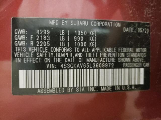 Photo 10 from auction – 2020 SUBARU IMPREZA PR with VIN 4S3GKAV65L3609972