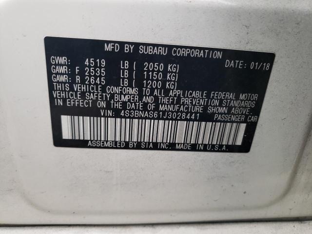 Photo 10 from auction – 2018 SUBARU LEGACY SPO with VIN 4S3BNAS61J3028441