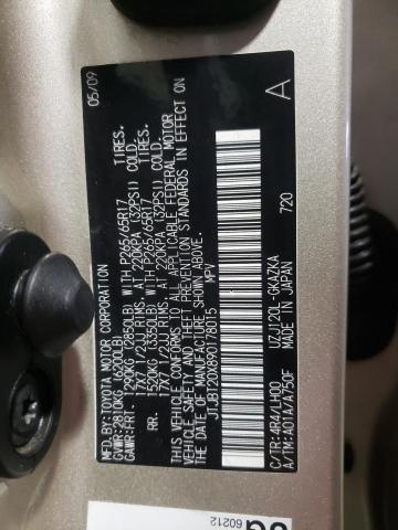 Photo 10 from auction – 2009 LEXUS GX 470 with VIN JTJBT20X890178015