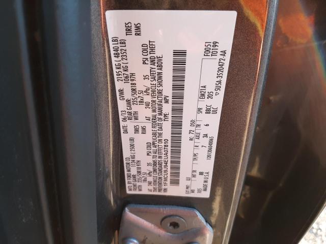Photo 10 from auction – 2014 FORD ESCAPE TIT with VIN 1FMCU9J94EUA07810