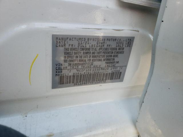 Photo 10 from auction – 2022 NISSAN SENTRA SR with VIN 3N1AB8DV4NY212032