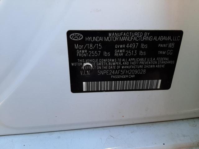 Photo 10 from auction – 2015 HYUNDAI SONATA SE with VIN 5NPE24AF5FH209028