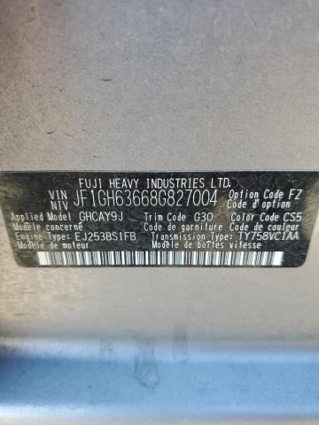 Photo 10 from auction – 2008 SUBARU IMPREZA OU with VIN JF1GH63668G827004